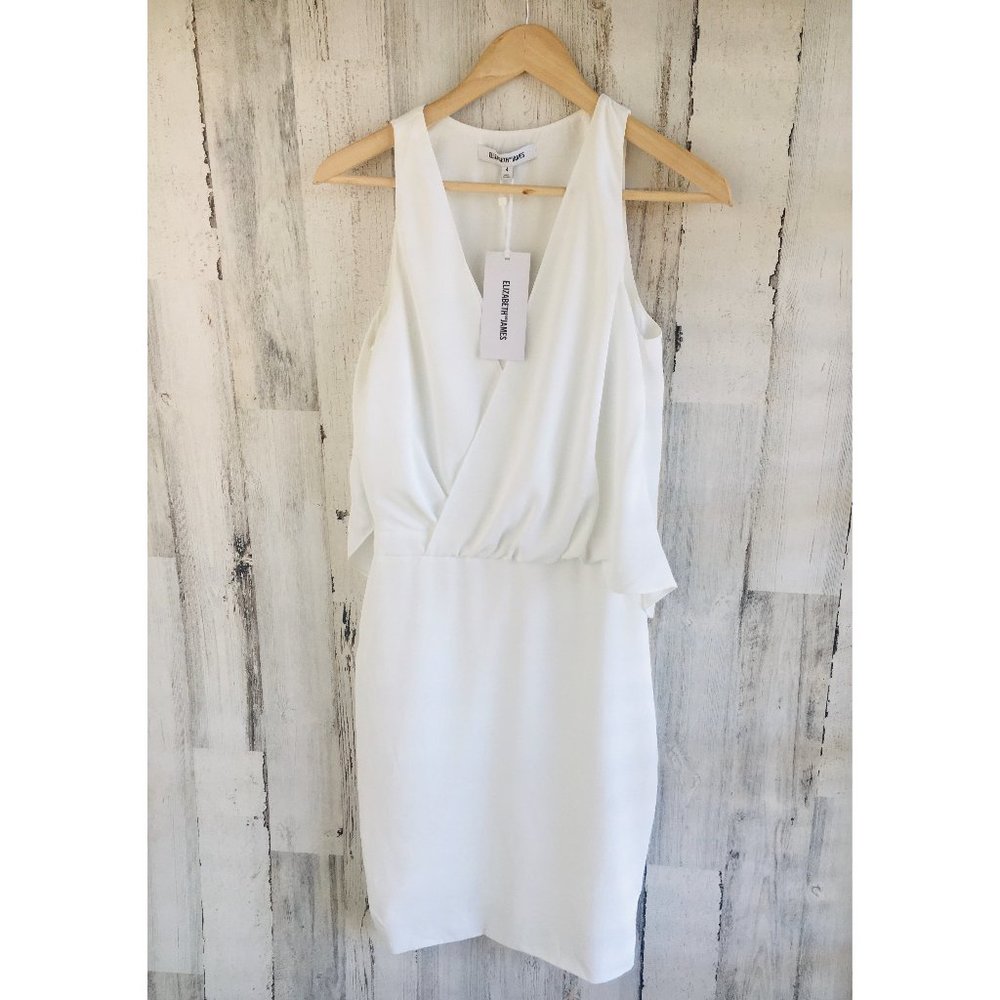Elizabeth and James Tianey Dress Surplice Draped